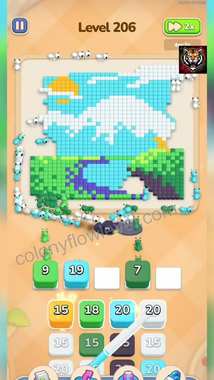 Colony Flow Level 206 step 3