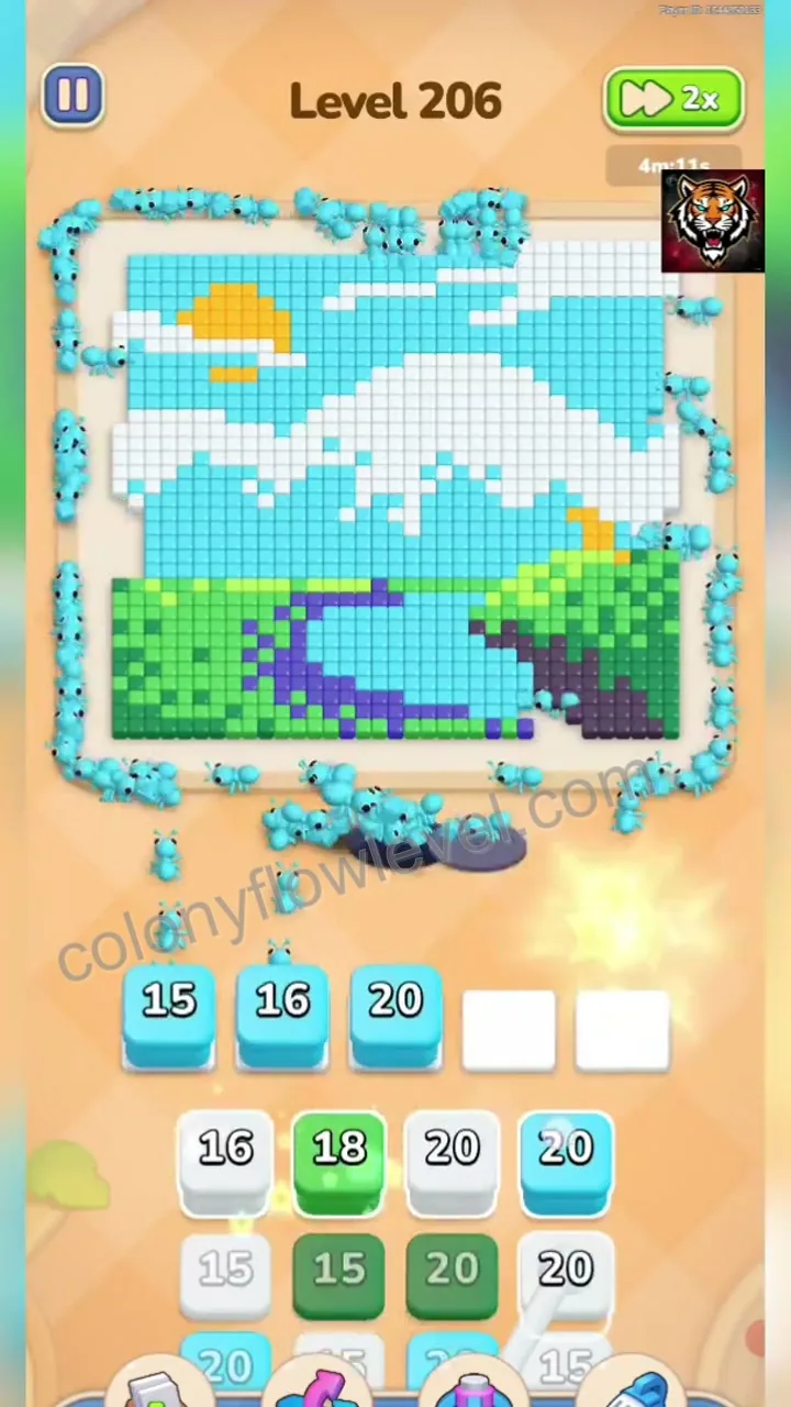 Colony Flow Level 206 step 2