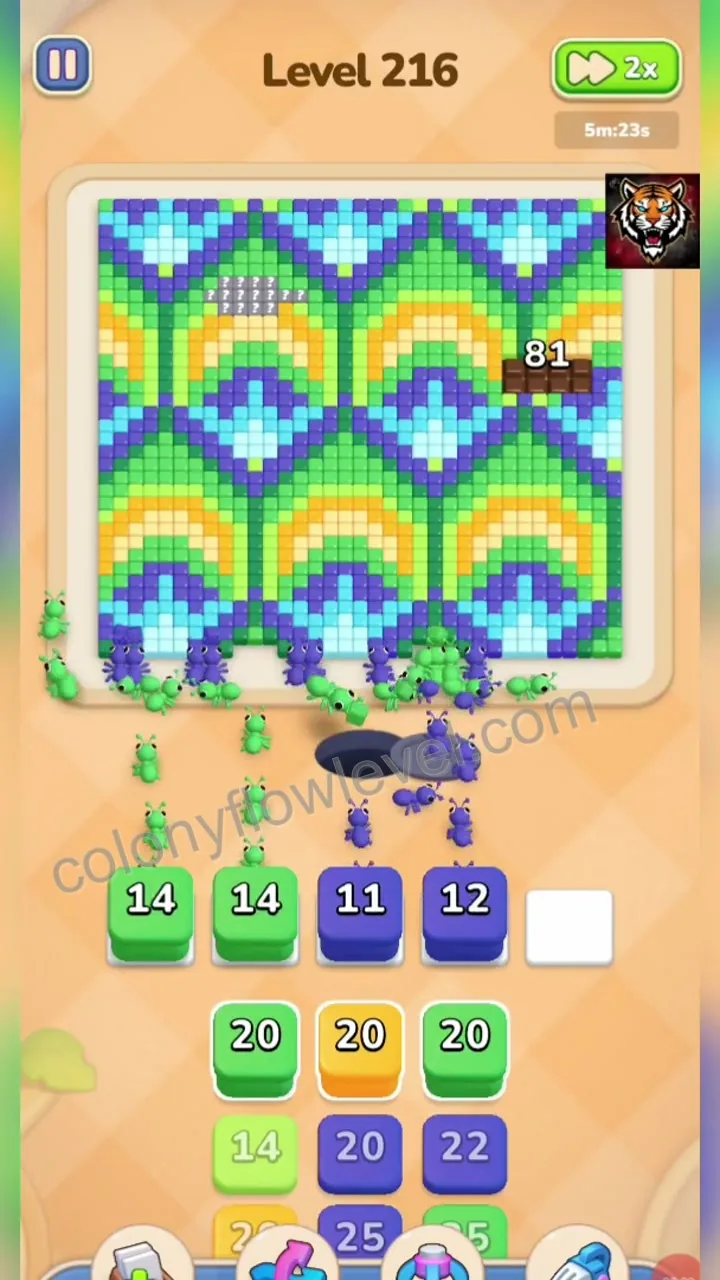 Colony Flow Level 216 step 2